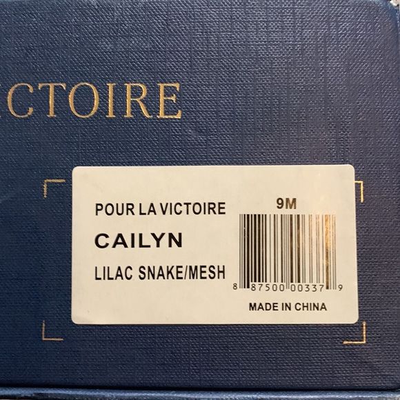 Pour La Victoire Cailyn Lilac Snake Mesh Women’s Heel size 9 9M Brand New - Picture 12 of 14